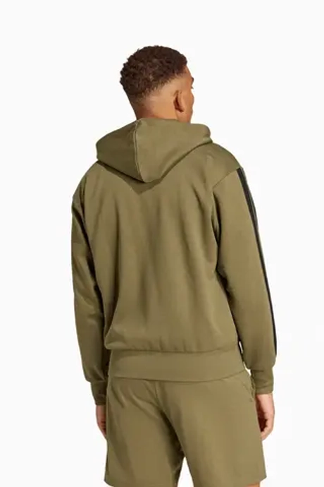 Кофта adidas Essentials 3-Stripes Fleece - зеленый