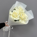Букет из 3 белых французских роз