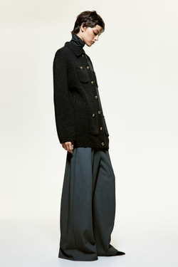 H&M Шерстяной кардиган, темно-серый