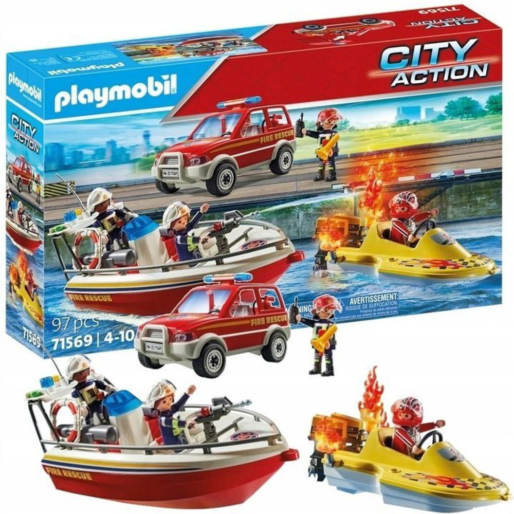 Конструктор Playmobil City Action - Действия пожарной команды на воде -  Плеймобиль 71569 купить в Москве | Доставка по России.