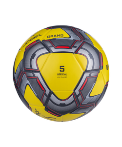 Мяч футбольный Grand №5, желтый/серый/красный