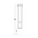 Шкаф - колонна AQUATON Леон дуб белый 1A186503LBPS0