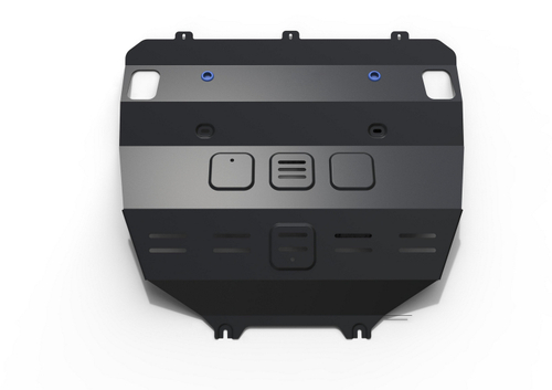 Защита картера и КПП Rival для Geely Atlas I, II поколение 2018-2022 2023-н.в., сталь 1.8 мм, с крепежом, штампованная, 111.1921.1