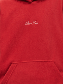 Drawstring Hoodie Red High