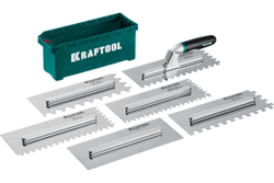 Набор нержавеющих гребенок KRAFTOOL 6 шт, со сменной 2к ручкой, 280x115 мм 33268-H6
