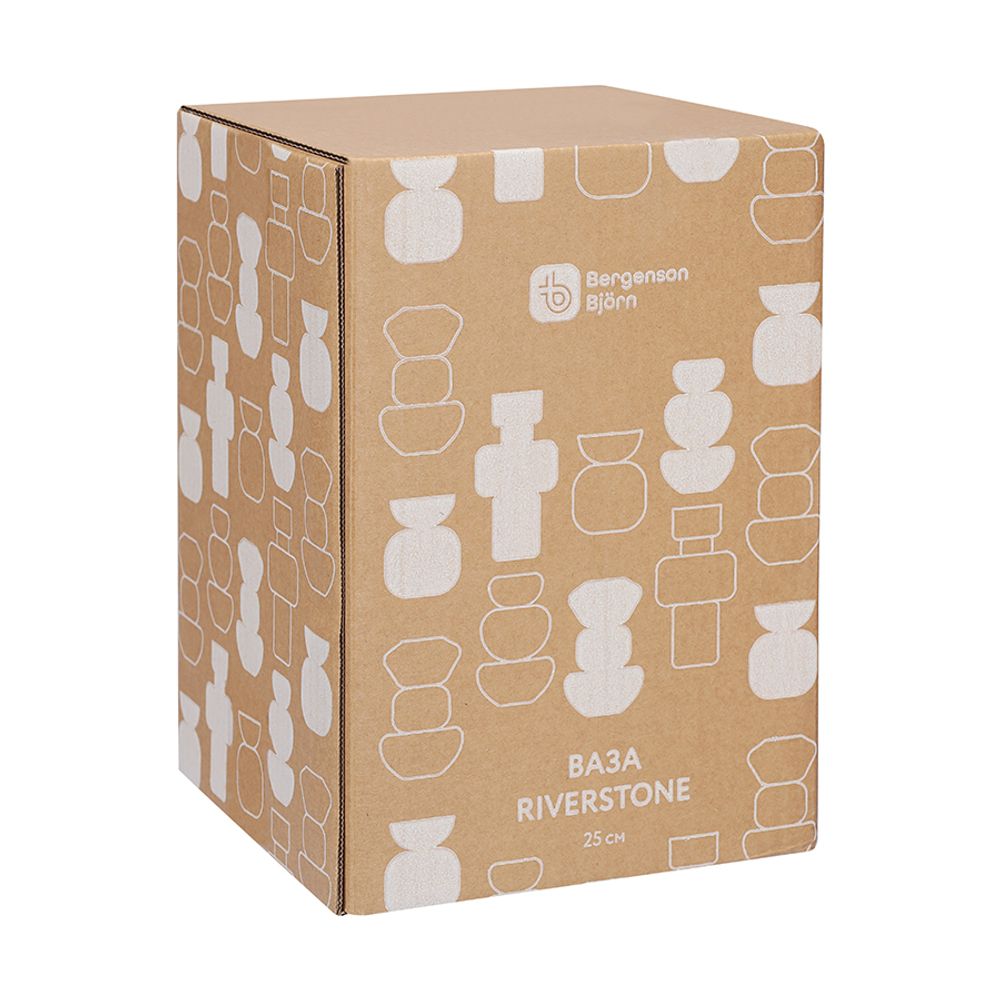 Ваза Riverstone, 25 см, жемчужно-серая