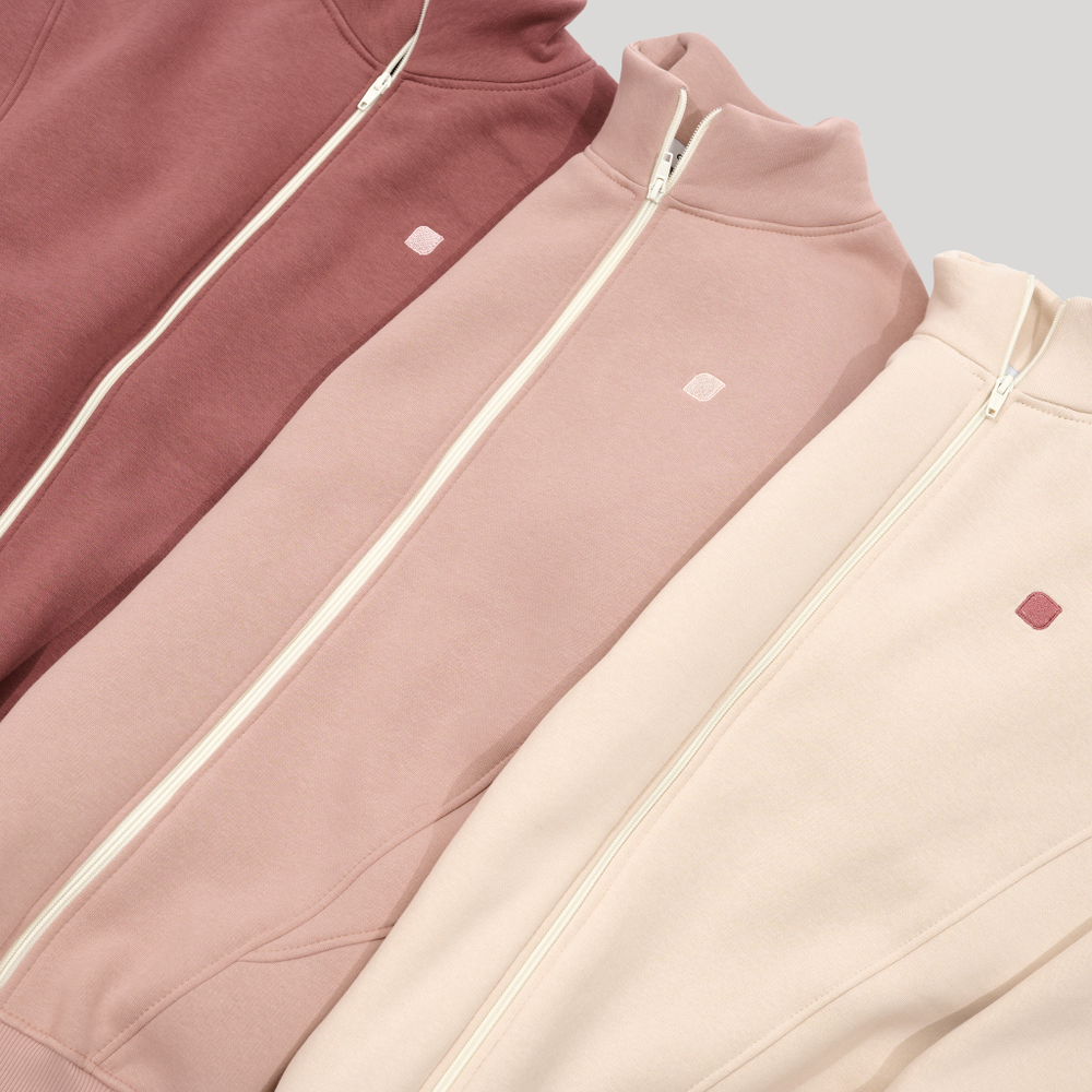 Zip-Up Sweatshirt Adobe Rose