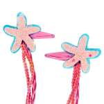 Заколки 2 шт с бантом с блестками, блистер с-30965