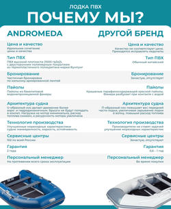 Лодка ПВХ АНДРОМЕДА 295 киль (2024)