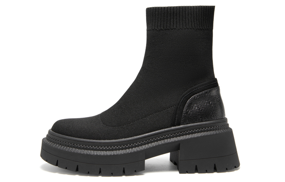 MIO Stretch & Sock Boots Women"s Black/White/Black