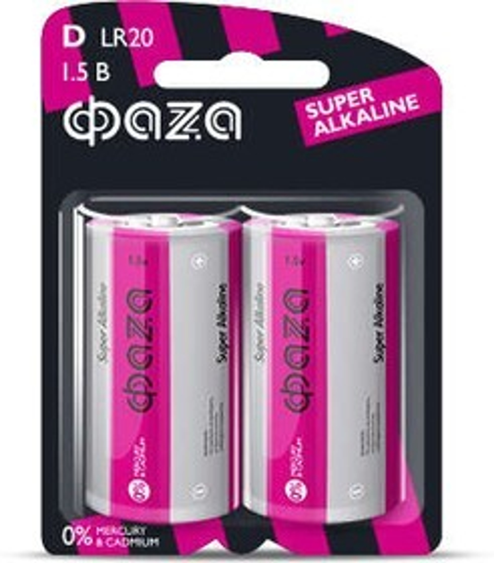 Элемент питания алкалиновый D/LR20 1.5В Super Alkaline BL-2 (уп.2шт)