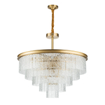 Подвесная люстра Belfast Harland 6308-8 BR CL Латунь / Стекло