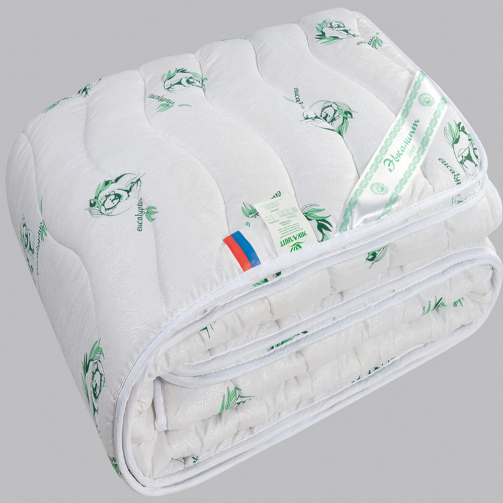 Одеяло "РУ. ЭВКАЛИПТ" Лавртекс, облегченное, плотность 150 г/м2, микрофайбер, Россия.