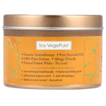 Aroma Naturals, Soy VegePure, свеча Clarity, удобна для путешествий, апельсин и кедр, 79,38 г (2,8 унции)