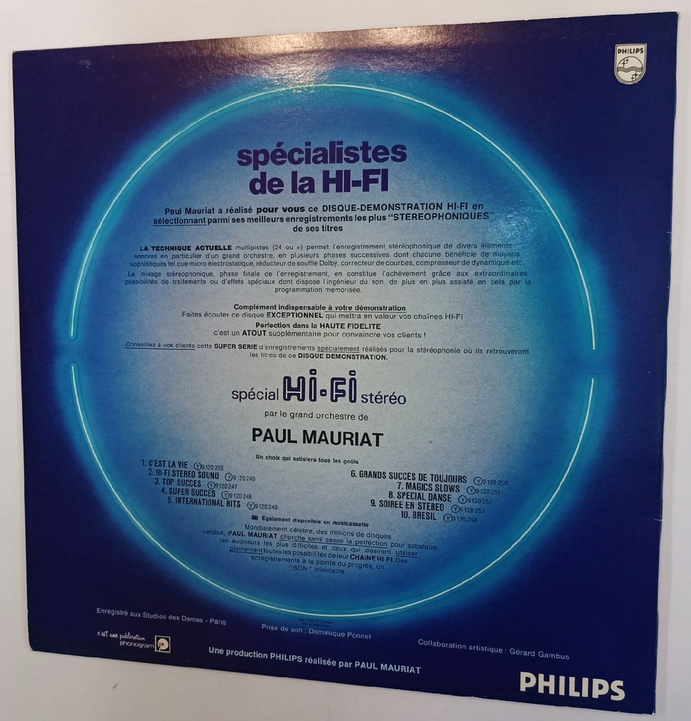 Винтажная виниловая пластинка Поль Мориа Le Grand Orchestre De Paul Mauriat Hi-Fi Special Stereo Demonstration (France 1977)
