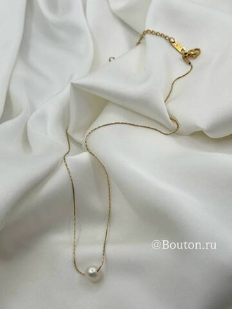 Цепочка (колье) золото с жемчужиной