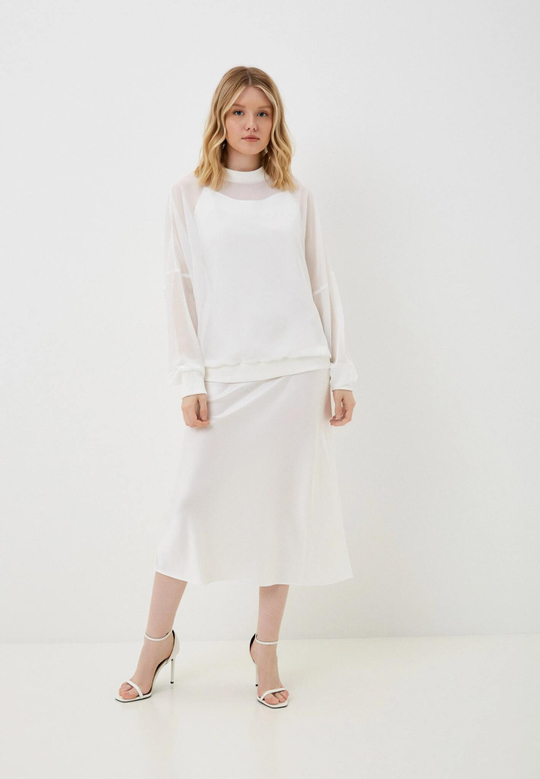 Костюм платье и свитшот "Ночь нежна", цвет белый