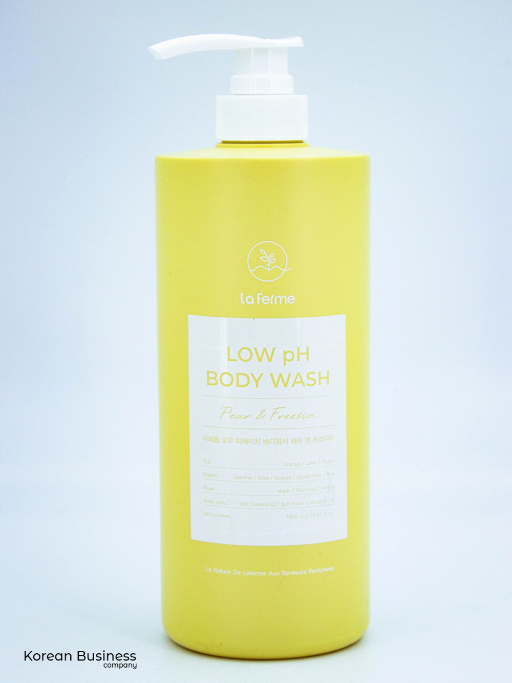 LA FERME - ГЕЛЬ ДЛЯ ДУША НИЗКОКИСЛОТНЫЙ С АРОМАТОМ ГРУШИ И ФРЕЗИИ LOW PH BODY WASH PEAR & FRESIA, 1000 МЛ