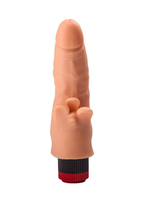 Двойной анально-вагинальный гелевый вибратор - 17 см. (Цвет: телесный)