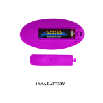 Лиловый анальный вибростимулятор 12,3см с пультом ДУ Pretty Love Heather BI-014647W