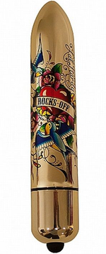 Золотистый вибратор If You Love Me - 16 см. (Цвет: золото)