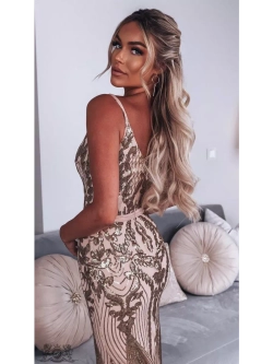 золотистое макси платье + plus size