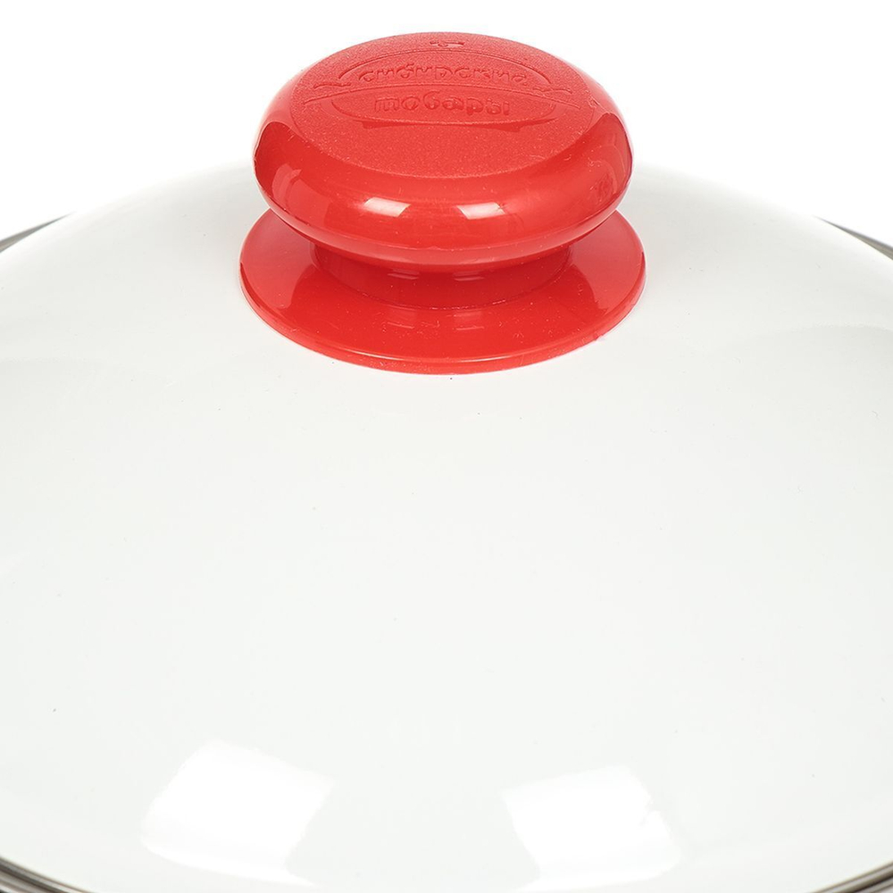 Кастрюля сталь, эмал, 3 л, с крыш, Сиб товары, Калина красная, 1MD181M/6MD181M, индукц