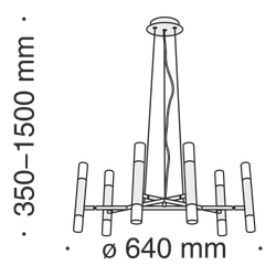 Подвесная люстра Maytoni Vigo MOD031PL-12B