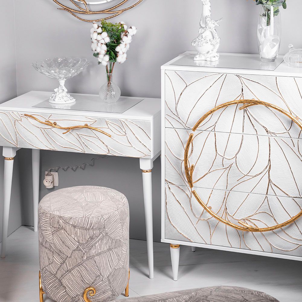 Комод Арт Классик с 3 ящиками Айс Амбер