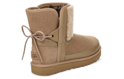 UGG Угги Classic Leopard Lined Bow, коричневый