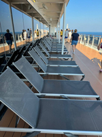 Шезлонг-лежак металлический Papatya Wave, антрацит