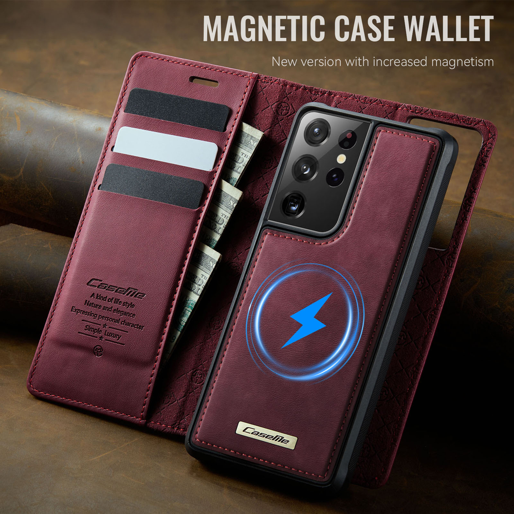 Чехол-кошелек CaseMe 2 in 1 MagSafe Samsung Galaxy S21 Ultra