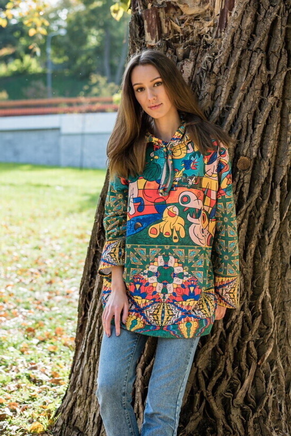 Худи "Миро зелёный", по мотивам живописи Жоана Миро