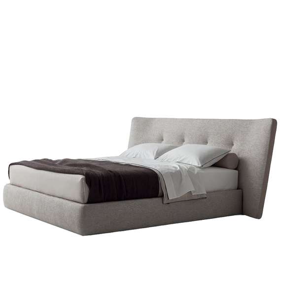 Двуспальная кровать Rever 180х200 см, серая