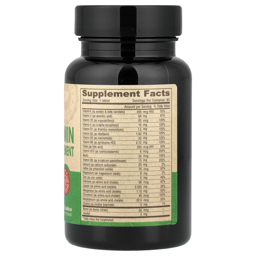 Deva, мультивитаминная и минеральная добавка, для веганов, без железа, 90 таблеток