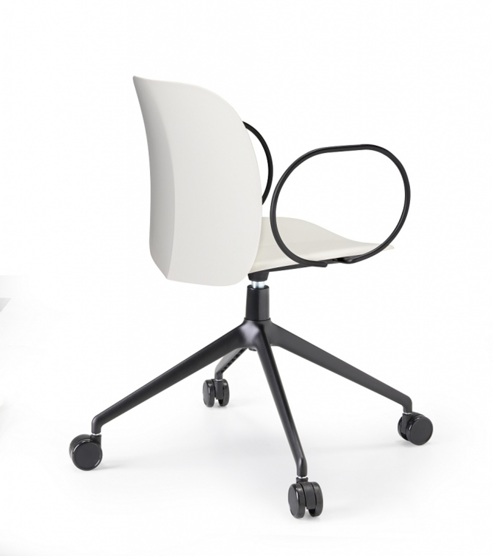 Кресло офисное пластиковое Scab Design Mentha Go Green, черный, лен