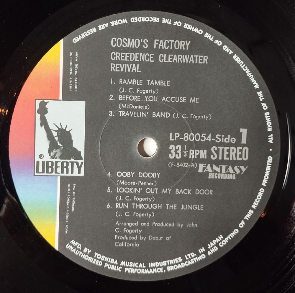 Винтажная виниловая пластинка LP Creedence Clearwater Revival Cosmo Factory (Japan 1970) (No Obi) Run Through The Jungle