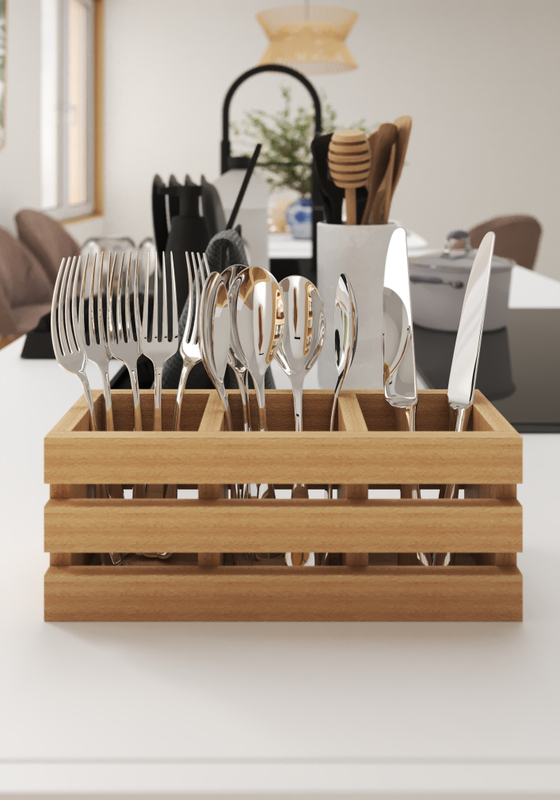 Подставка органайзер, натуральное дерево