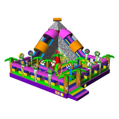 Коммерческий надувной батут «В гостях у зебры», 8*8*6 м