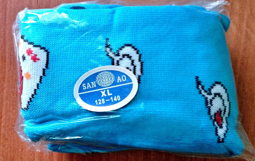 Тёплые детские колготки, хлопок, размер рост 128-140