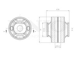 Сайлентблок задний переднего нижнего рычага UNIO RMP-20142