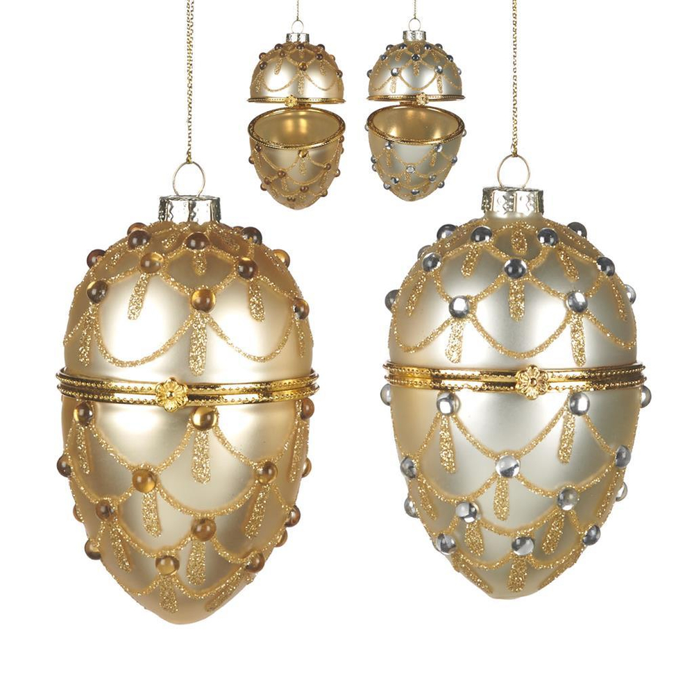 Елочная игрушка 1шт 14см Goodwiil Яйцо шкатулка в ассортименте