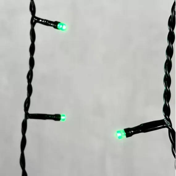 Светодиодная бахрома 3,1*0,5 м., 150 зеленых LED ламп, черный провод ПВХ, LTC (PIL150-11-2G)