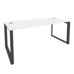 Onix Direct Стол рабочий руководителя на О-образном м/к O.MO-SRR-5.8 Белый Бриллиант/Металл Антрацит