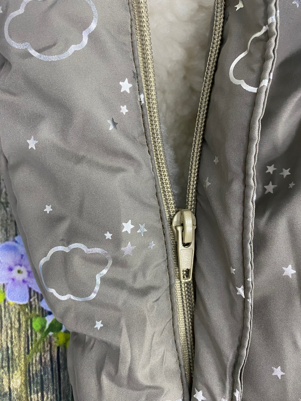 Комбинезон-трансформер (2в1) Модель: 025 "Облачка" (ИП Петрова Г.Г.) (Цвет: Оливковый, Размер: 74-80)