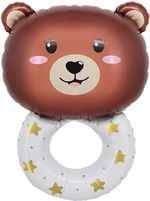 Шар (27''/69 см) Фигура, Погремушка Медвежонок, 1 шт.