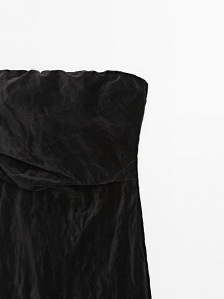 Massimo Dutti Платье без бретелей, черный