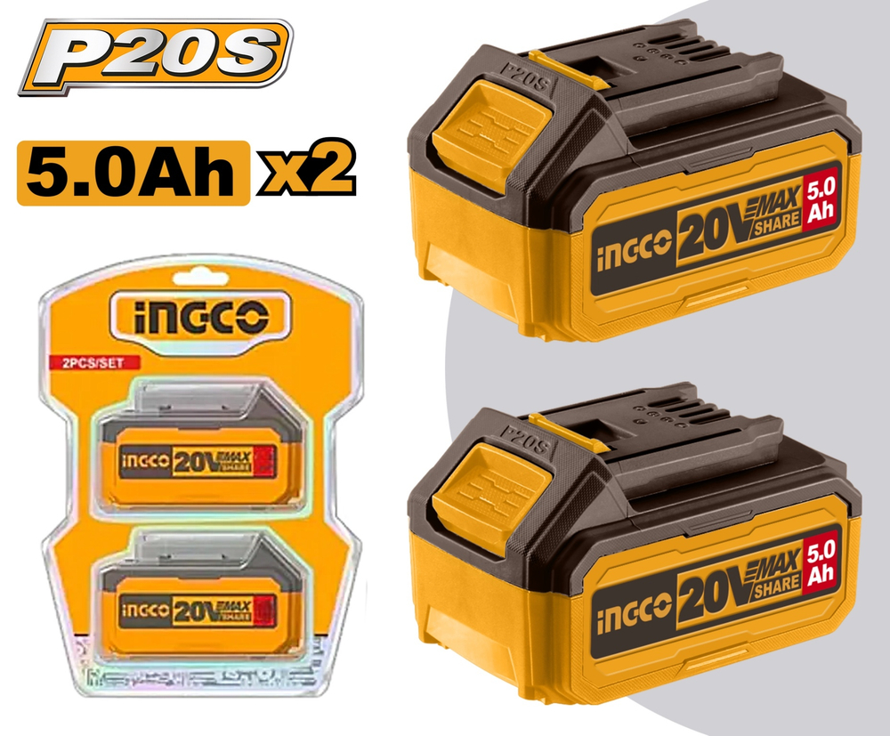 Набор аккумуляторов INGCO COSLI240464 INDUSTRIAL 2x5 Ач