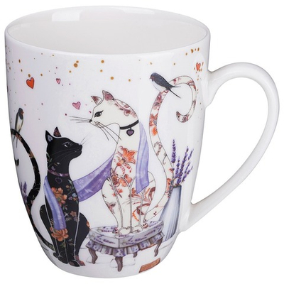 Кружка 430мл "Лавандовые коты, 425-164