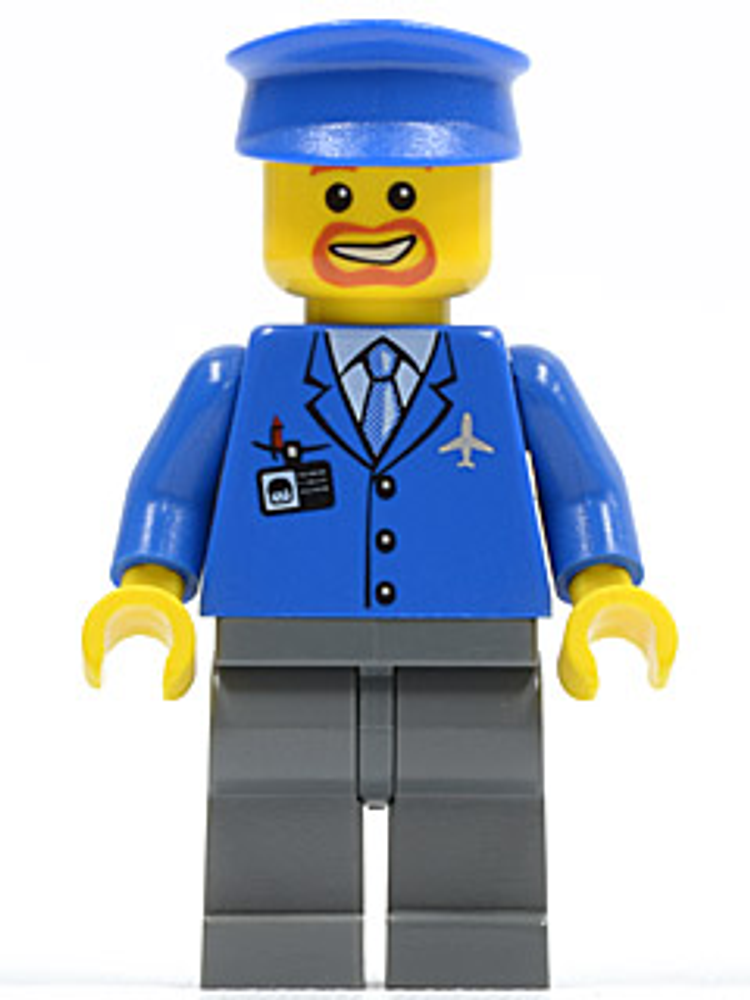 Минифигурка LEGO Air038 Аэропорт — синий пиджак